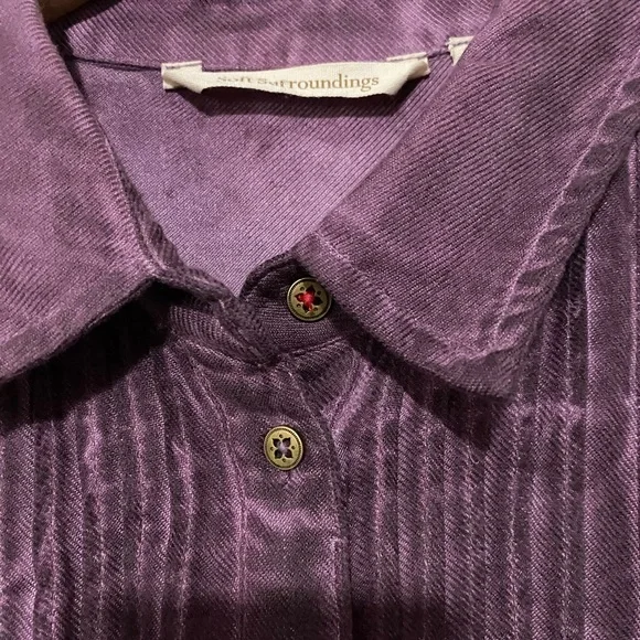 Soft Surroundings purple boho slip longline tunic shift dress‎ size small - Picture 6 of 7